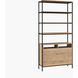 Ambrose Rustic Oak / Black Modular Bookcase, Large